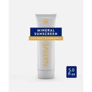 Native Mineral Sunscreen SPF‎ 30 Coconut & Pineapple Scent 5.0 fl oz